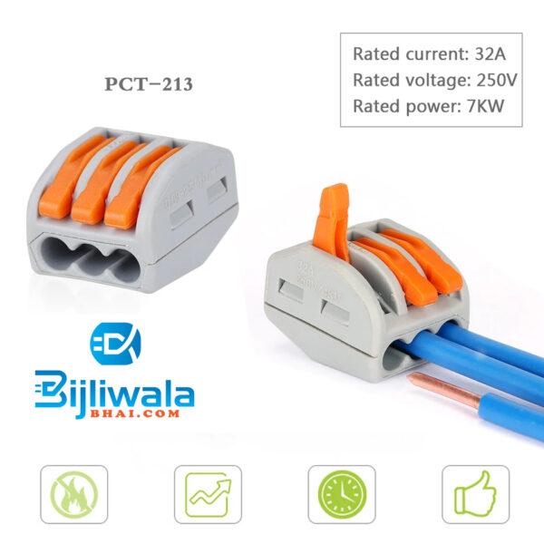 Universal compact wire wiring connector conductor terminal block with