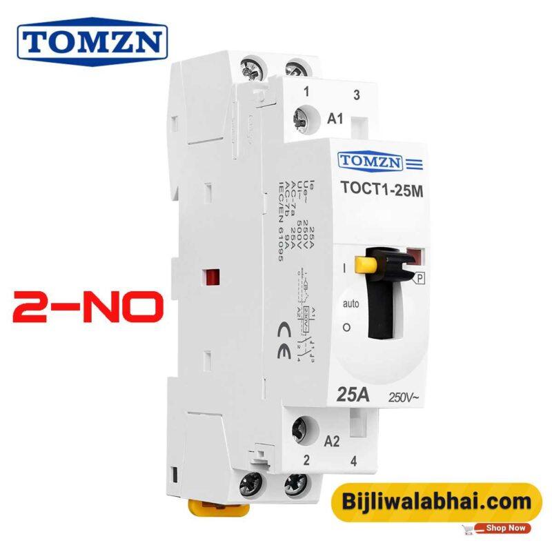 Tomzn TOCT1-25 Contactor 2P 25A 220V Din Rail