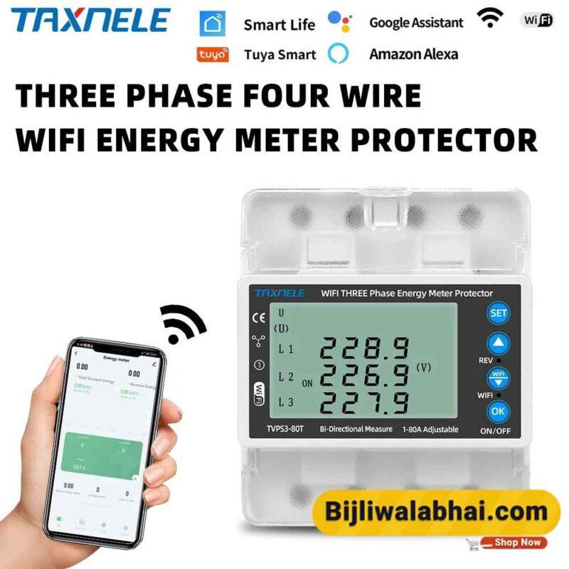 Taxnel 3 Phase Smart WIFI Meter 100A Bidirectional