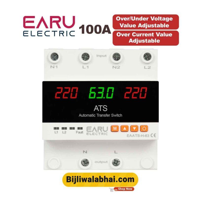 Earu Dual Power Conversion Automatic Transfer Switch Monitor