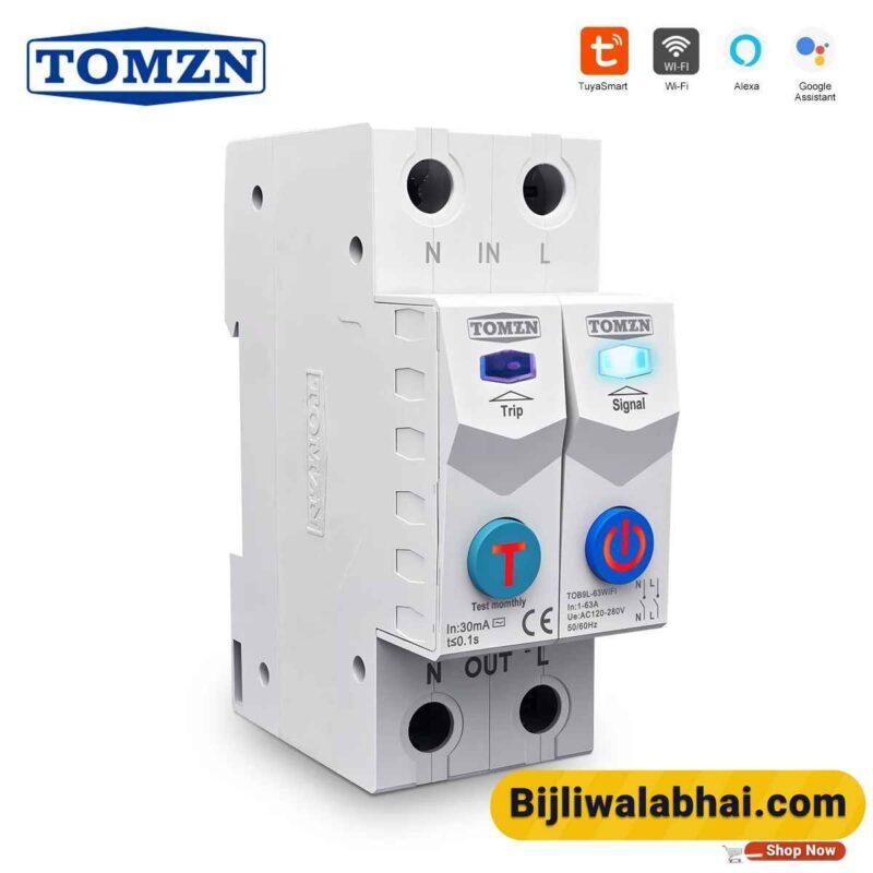 TOMZN 63A 2P WIFI Smart Circuit Breaker with leakage protection
