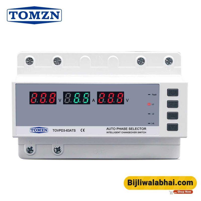 TOMZN TOVPD3-63ATS 63A Automatic Transfer Switch ATS Dual Power Changeover Switch 2P 230V