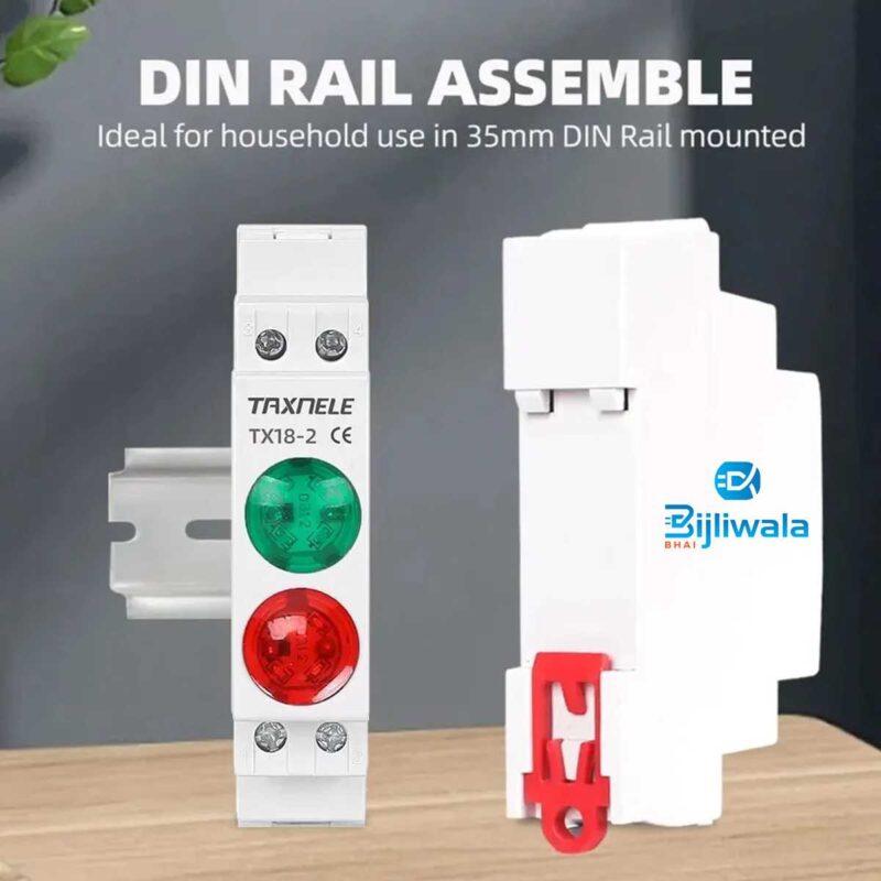 18mm AC Din Rail-Mount LED Indicator Lamp